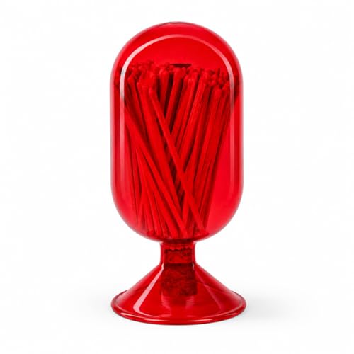 Premium Glass Match Cloche - Matches in a Jar with Striker. Matchstick Holder for Long Matches for Candles. Includes Match Striker and White Matches.