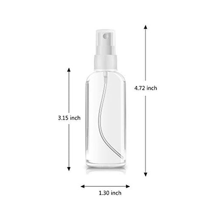 2 Pack Small Spray Bottles 2oz Clear Plastic Empty Refillable Mini Spritzer - color: 2 Pack, size: 2 Ounce