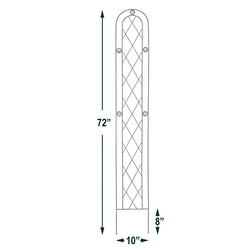 Arcadia Garden Products TR03 Arched Garden Trellis 6' x 10", Black - size: 6' x 10", style: Emerald Series Trellis
