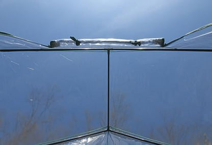 Miracle-Gro Walk-in Greenhouse, Removable Shelves, Transparent, 4'8"x29" - size: 4'8" x 29" x 6'5" - Translucent