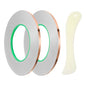 PATIKIL Copper Foil Tape, (0.2 Inch x 164 FT, Brass) (2 Set), Double Conductive Adhesive Tape with Correction Tool, Suit for - Guitar EMI/RFI Shielding/Electrical Repairs - size: 0.2 Inch x 164 FT