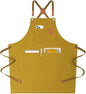 AFUN Chef Aprons for Women Men with Oversized Pockets, 12-Ounce Cotton Canvas Cross Back Water Repellent Apron (Brown) - color: Brown