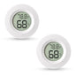 Atogou 2-Pack Mini Hygrometer & Thermometer, Indoor Digital Humidity Meter - color: White 2-pack