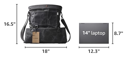Barebones Harvesting and Gathering Bag - Foraging, Harvest and Fruit Picking Bag with Convertible Straps - Water-Resistant Waxed Canvas Gardening Tool(Slate Gray) - color: Slate Gray
