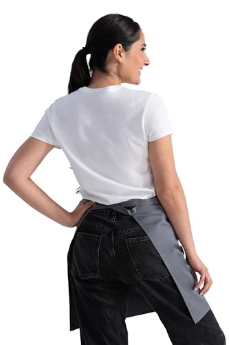 Chef Works Unisex Half Bistro Server Apron - color: Gray, 1 Pack