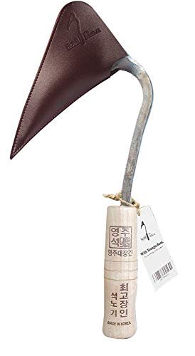 Premium Quality Hand plow Hoe with Safety Cover for Easy Gardening, Weeding and Farming Made by Korean Master Blacksmith