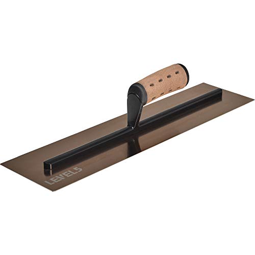 LEVEL5 18" x 4.75" 0.7 MM Flat Drywall Trowel | Triple-Hardened Stainless Steel, High-Impact Handle | Sheetrock Gyprock Wall-Board Plasterboard | 4-964 - size: 18"