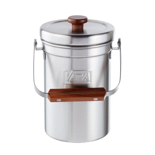 Vatya Stainless Steel Kitchen Compost Bin - NO Filter Countertop Composter, Composting Bucket, Counter Top Small Indoor Food Waste Container with Lid, Odorless Food Scrap Pail, Large 0.8 Gallon - size: 0.8 Gallon