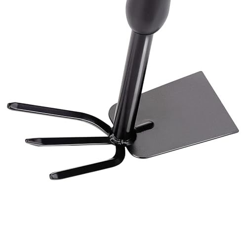 BLACK+DECKER Cultivator - Garden Rake and Hoe - Adjustable Length 66-101 cm - Cultivating and Weeding - Carbon Steel Head