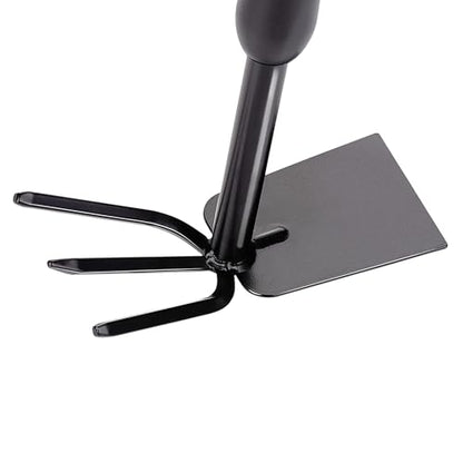 BLACK+DECKER Cultivator - Garden Rake and Hoe - Adjustable Length 66-101 cm - Cultivating and Weeding - Carbon Steel Head