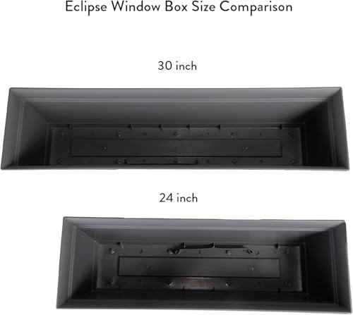 The HC Companies Eclipse Window Planter Box, 24 Inch, Warm Gray, 2-Pack - color: Warm Gray, size: 24" (Pack of 2)