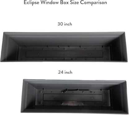 The HC Companies Eclipse Window Planter Box, 24 Inch, Warm Gray, 2-Pack - color: Warm Gray, size: 24" (Pack of 2)