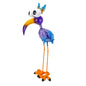27“ Metal Purple Big-Eyed Bird Statue Garden Decor - color: Blue Flamingo