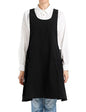 Cozy Adjustable Cross Back Aprons for Women with Pockets Cotton Linen Cooking Kitchen Baking - color: Black
