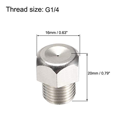 uxcell G1/4 Mist Nozzle - 0.7mm Orifice Dia Brass Fine Atomizing Spray Tip