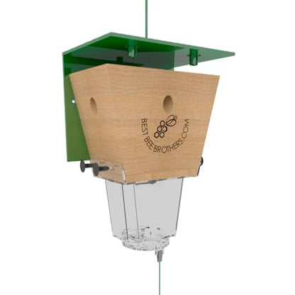 Ultimate Pro Outdoor Carpenter Bee Trap by Best Bee Brothers, Brown 2-Pack - color: Brown, size: 2 Pack
