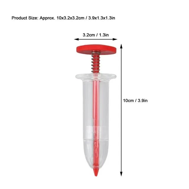 Red Mini Sowing Seed Dispenser,Small Handheld Seed Spreader,Manual Spreader Seed Planter,Garden Seed Planter for Carrot Lettuce Grass Spinach Seed,Seed Counter for Spreading，Lawn and Garden Spreaders