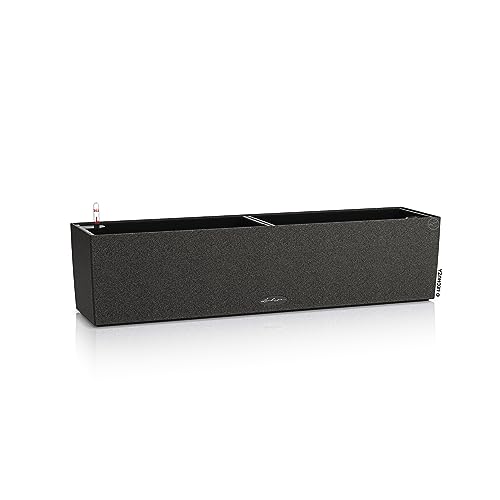 BALCONERA Stone 80 Graphite Black, Self-Watering Window Box (Railing Planter), H7.5 L31.1 W7.5 in - color: Graphite Black, style: 80