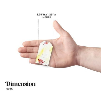 50 Pink & Yellow Plantable Seed Paper Tags - style: 50 Pink & Yellow Tags