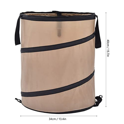 Collapsible Leaf Trash Can 37.8L Capacity Handle Locking Mechanism Outdoor Yard Garden Campsite Debris Bin 90% Cleanup Foldable Storage for Lawn Cleanup Leaf Collection