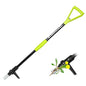 ORIENTOOLS Weed Puller Stand Up Weeder Hand Tool with 3 Claws for Dandelion, Steel Twist Hand Weed Root Pulling Tool Grabber and Picker, 38" Long Handle Lawn Easy Root Remover Garden Tool with D-Grip - size: 3-Claw & D-Grip