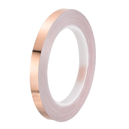 PATIKIL Copper Tape 0.39 Inch x 27 Yards 0.05 Thick Copper Foil Tape Single Sided Conductive Adhesive EMI Shielding for Electronics, Circuits, Grounding - size: 0.39 Inch x 27 Yards x 0.05mm