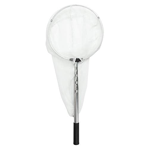 RESTCLOUD Insect and Butterfly Net with 12" Ring, 24" Net Depth, Handle Extends to 59 Inches - size: 12" Ring, 38" Handle