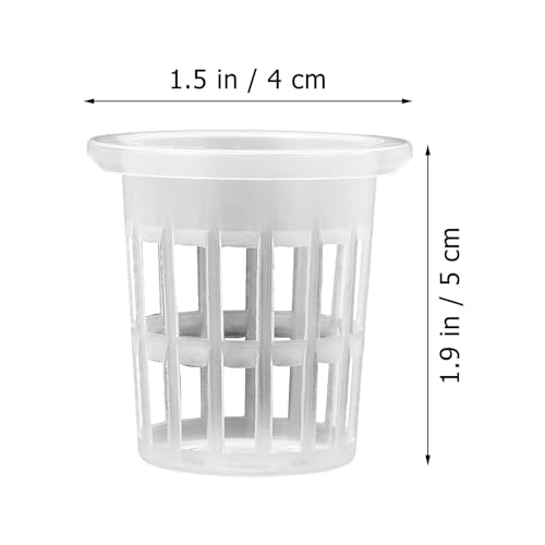 Angoily 1.5" Net Pots, 50Pcs Plastic Hydroponic Pod Net Cultivation Basket
