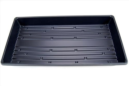 Living Whole Foods 20 Pack of Durable Black Plastic Growing Trays (Without Drain Holes) 21" X 11" X 2" - Flowers, Seedlings, Plants, Wheatgrass, Microgreens & More - size: 20 pack