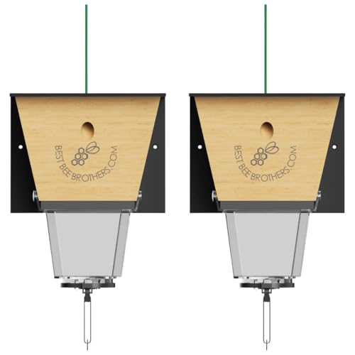 Ultimate Pro Outdoor Carpenter Bee Trap by Best Bee Brothers, Black 2-Pack - color: Black, size: 2 Pack
