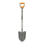 Fiskars 44" Pro Garden Shovel, Heavy Duty Gauge Steel Spade with Sharpened Edge for Digging and Turning Soil, Gardening Tool with Ergonomic Aluminum D-Handle