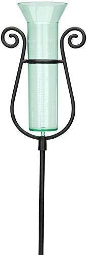 Fox Valley Traders Graceful Rain Gauge, Sturdy Plastic, Glass-Like