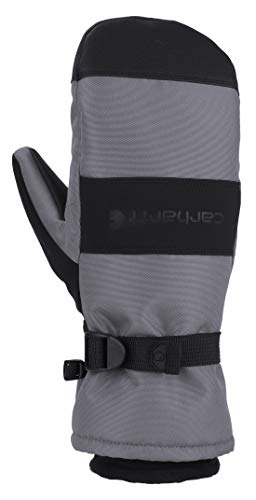 Carhartt Men's Waterproof Insulated Knit Cuff Mitten - color: Dark Grey/Black, size: Medium