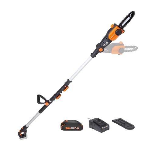 WORX Cordless Pole Saw, 20V 8" Chainsaw, WG349 - style: 2.0 Ah battery and charger included