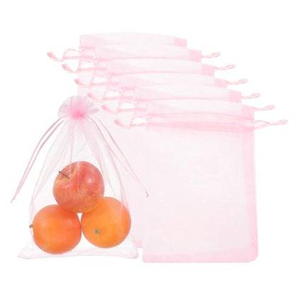 uxcell 20pcs Fruit Protection Bags 15.7x11.8 Garden Netting Cover Bag Pink - color: Pink