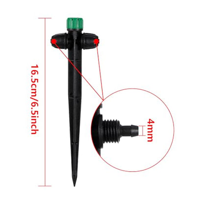 HUISUYTON 30pcs Drip Irrigation Emitters for 1/4" Drip Irrigation Tubing - size: 30Pcs Double Tube Drippers