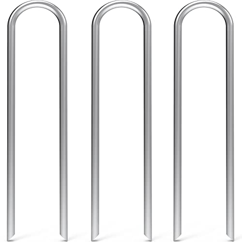 MySit 12 Inch 12 Pack Heavy Duty U Shaped Garden Stakes - size: 12 Inch