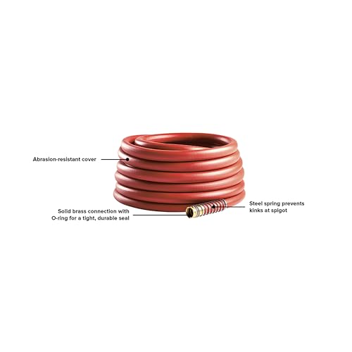 Gilmour Pro Commercial 3/4" x 100' Heavy Duty Water Hose, Durable and Kink Resistant 100 ft Garden Hose