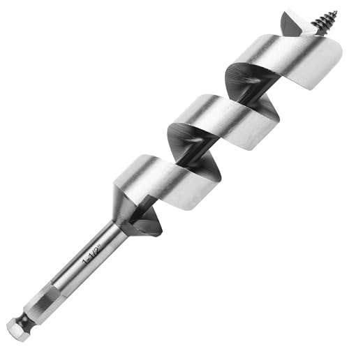 1-1/2 Inch x 9 Inch Auger Drill Bit for Wood,1-1/2 Inch Hex Shank - size: 1-1/2" x 9"