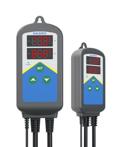 Inkbird Aquarium Heater with Probe Thermostat Fish Ornamental Shrimp Reef Tanks 24 Hours Double Time with Day Night Automatic Temperature Controller - size: ITC-306T (with Aquarium Probe)
