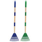 Kids Leaf Rake - 3-Section Adjustable Handle, Lightweight, Wood & Plastic, Small Garden Tool for Children (Blue+Green) - color: Blue+Green
