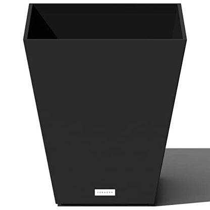 Veradek Pure Series Nobleton Planter - Tapered Square Outdoor Planter - color: Black, size: 18 inch
