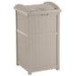Suncast 30-33 Gallon Deck Patio Resin Garbage Trash Can Hideaway, Taupe (4 Pack) - color: Taupe, size: 4 Pack