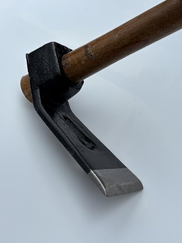 Garden Hoe, Short Handled Hoe, Heavy Small Hoe, Sharp, Used for Cultivation, Excavation, loosening Soil, Digging Trenches, Small Garden Hoe. (Heavy Duty Small Hoe) - color: Heavy duty small hoe