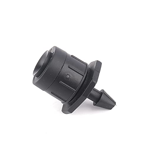 Lxcom Lighting 50 Pcs Irrigation Drippers Adjustable Drip Emitters Micro Spray 360 Degree Full Circle Pattern Water Flow Irrigation Drippers Sprinkler Drip Watering System Parts Drip Irrigation(Black)