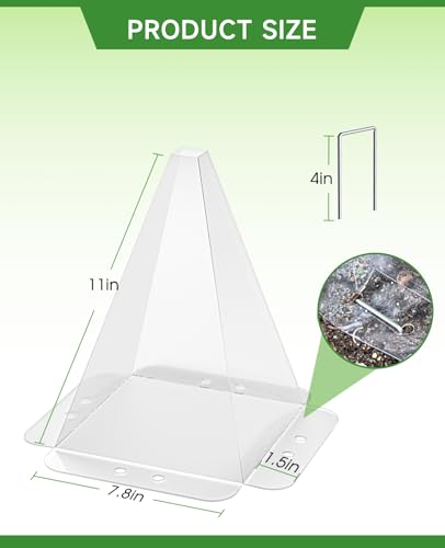 40 Pack Garden Cloches,Clear Reusable Plant Bell Covers,7.8"x11"