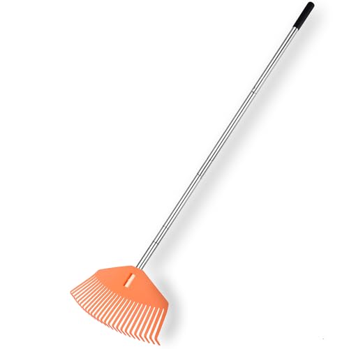 YEELOR Leaf Rake with 16.5‑inch Plastic Head