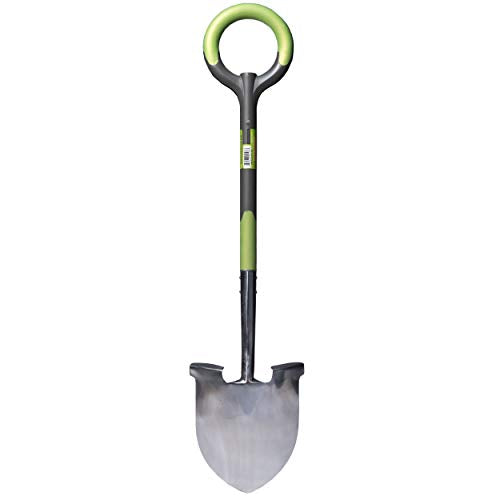 Radius Garden 202 PRO Ergonomic Stainless Steel Shovel, Original Green - style: Round Point Shovel