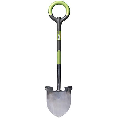 Radius Garden 202 PRO Ergonomic Stainless Steel Shovel, Original Green - style: Round Point Shovel