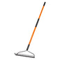 Nohovu Garden Rake - 14 Tine Heavy Duty Rake with 58 Inch Fiberglass Handle